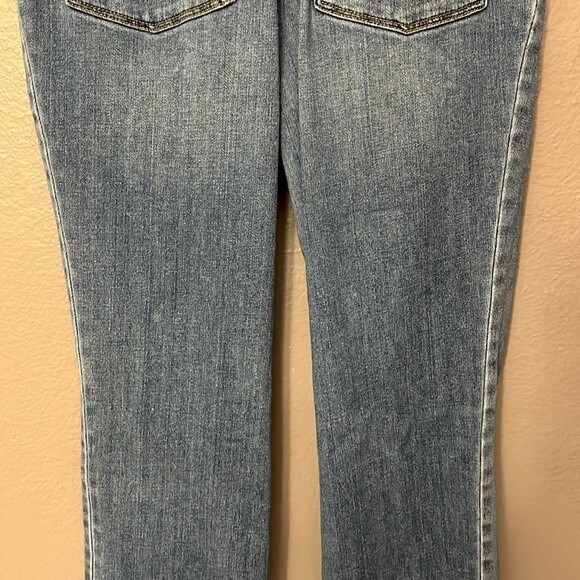 Isabel maternity High Rise Over Belly Cropped Distressed Straight Jeans Size 6 - Picture 9 of 14